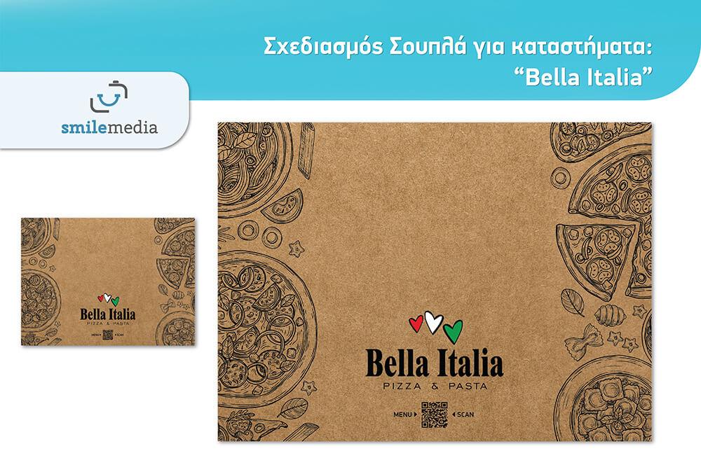 Σχεδιασμός Σουπλά για καταστήματα Bella Italia